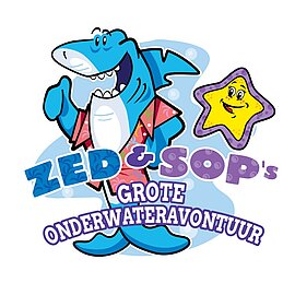 Zed en Sop, onze zwemles-mascottes.