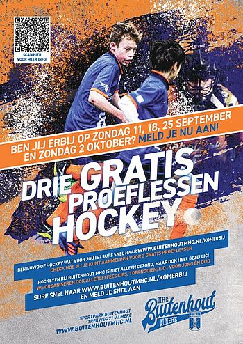 Gratis 3x hockey uitproberen bij Buitenhout voor jeugd vanaf 5 jaar
